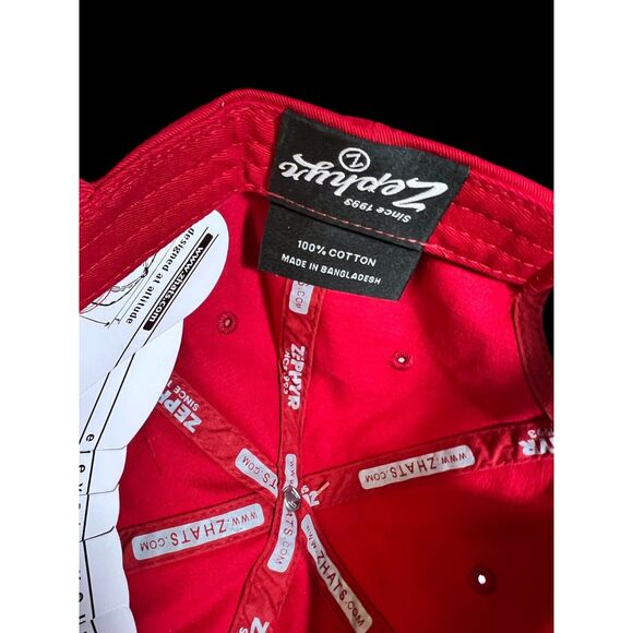 UW Wisconsin Badgers Zephyr Embroidered Cotton Adjustable Strap Red Hat Cap NCAA - Picture 6 of 12